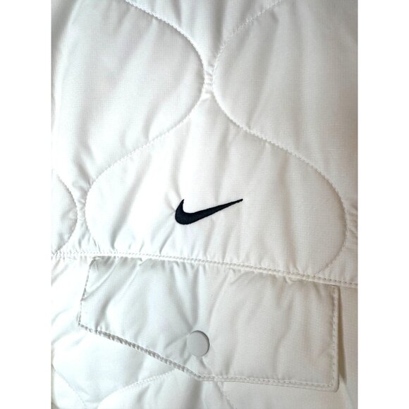 NWT Nike XL White Quilted Oversized Fit Jacket Knee Length - Picture 5 of 15